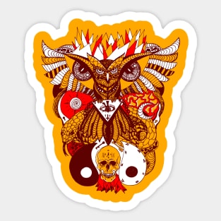 Orad Owl And Ageless Skull Sticker